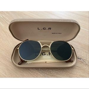 LGR Sunglasses with leather side flaps